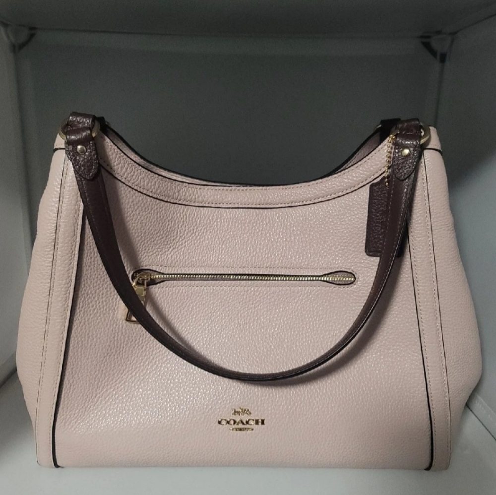COACH SHOULDER MAUVE CRANBERRY PURSE